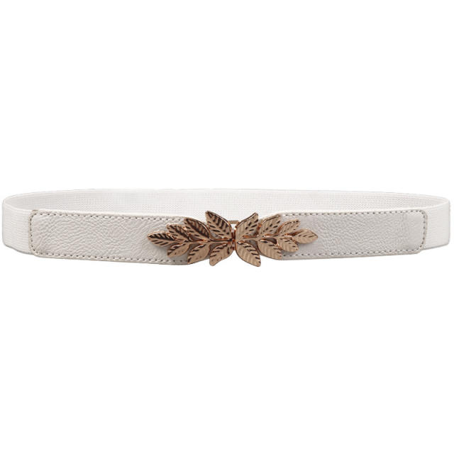 Korean fashion leaf buckle elastic corset belt