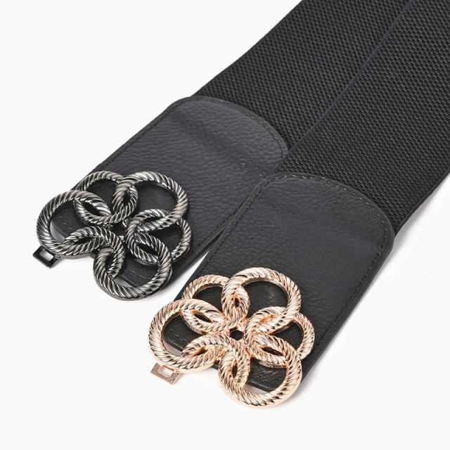 Winter design black color elastic black corset belt