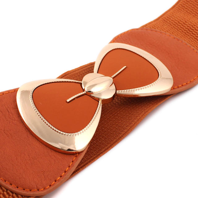 Korean fashion easy match bow buckle corset belt
