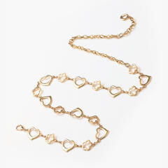 Occident fashion hollow heart flower chain belt