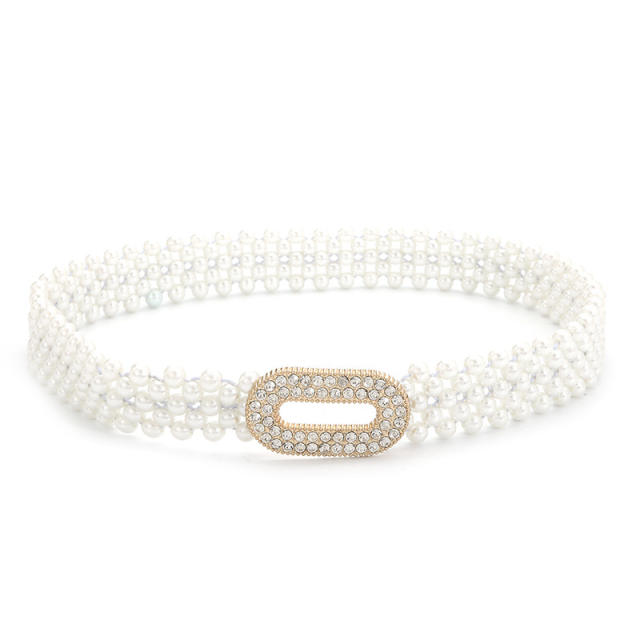 Korean fashion pearl beads chain belt