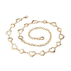 Occident fashion hollow heart flower chain belt