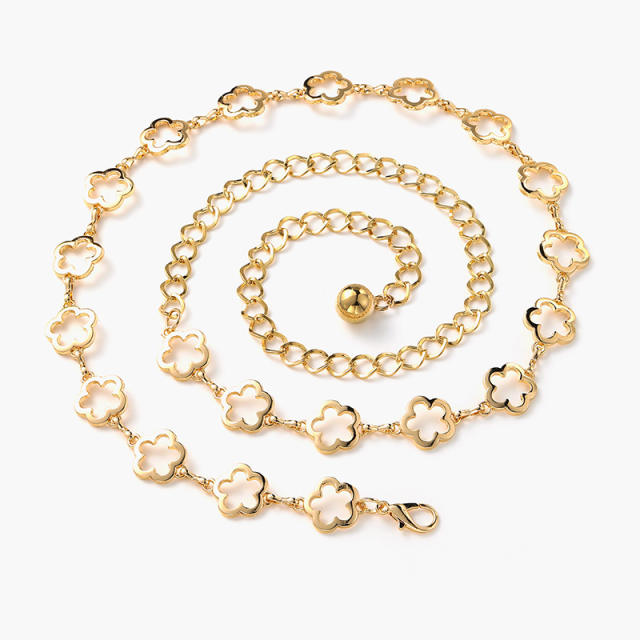 Occident fashion hollow heart flower chain belt