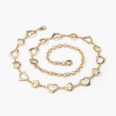 Occident fashion hollow heart flower chain belt
