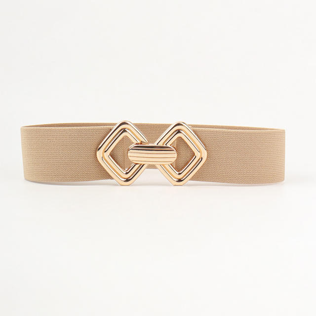 Metal buckle easy match elastic women corset belt
