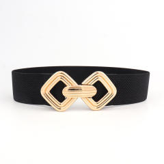 Metal buckle easy match elastic women corset belt
