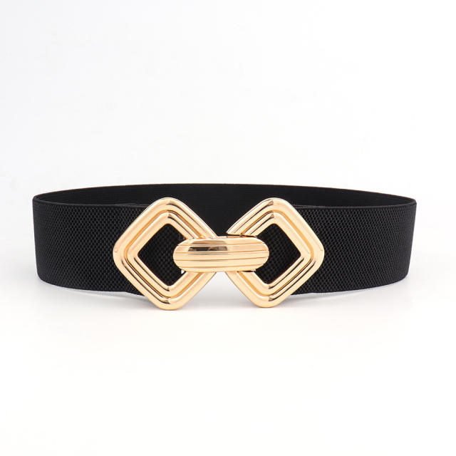 Metal buckle easy match elastic women corset belt