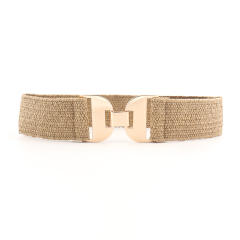 Summer straw design elastic corset belt for women