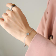 18K star stainless steel necklace bracelet