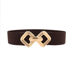 Metal buckle easy match elastic women corset belt