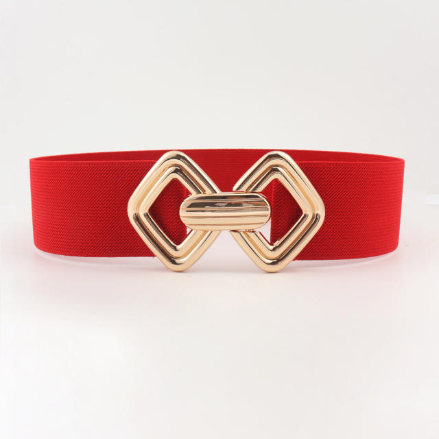 Metal buckle easy match elastic women corset belt