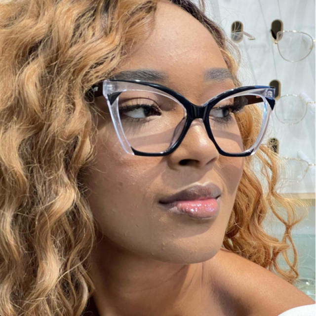 INS popular cat eye shape blue light reading glasses