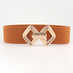 Metal buckle easy match elastic women corset belt