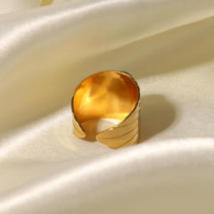 Natural stone setting openning stainless steel rings