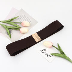 5cm plain color easy match elastic corset belt