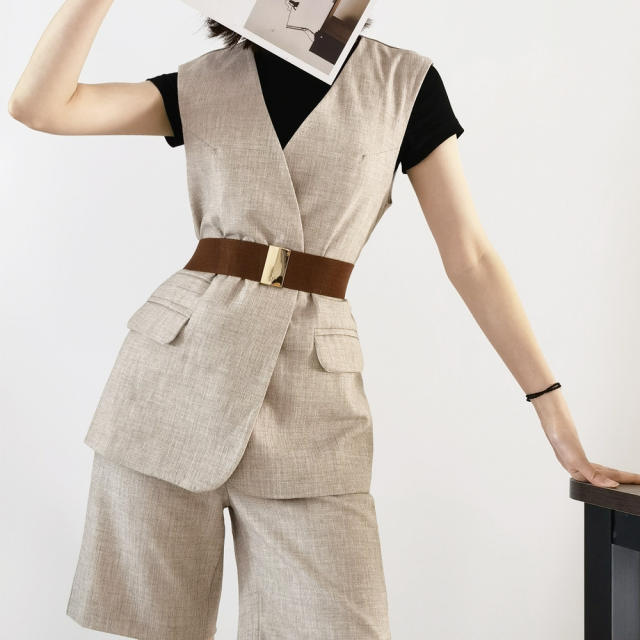 5cm plain color easy match elastic corset belt