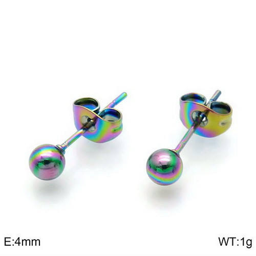 Easy match ball shape stainless steel earrings