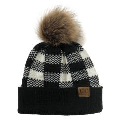 Christmas series plaid pattern winter cap