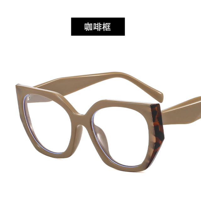 Occident fashion color matching cat eye shape reading glasses