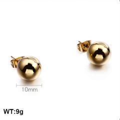 Easy match ball shape stainless steel earrings