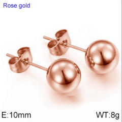 Easy match ball shape stainless steel earrings