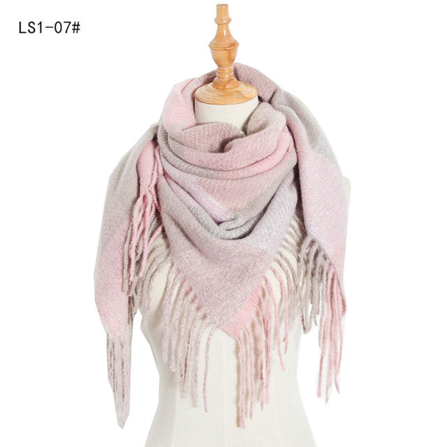 New design colorful stripe tassel scarf for women