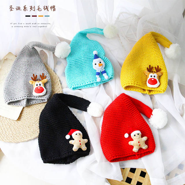 Winter design christmas series knitted cap for kids