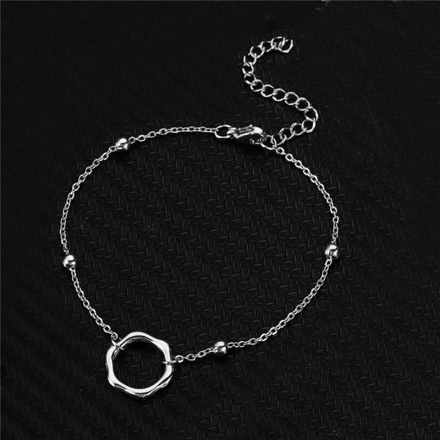 Korean fashion circle stainless steel bracelet