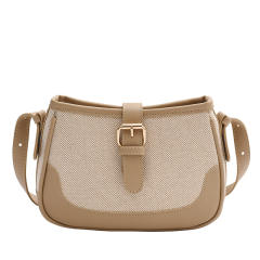 Color matching canvas women shoulder bag crossbody bag