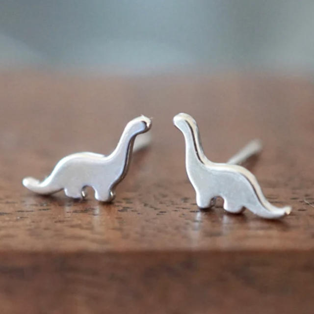 Funny dinosaur mini studs earrings