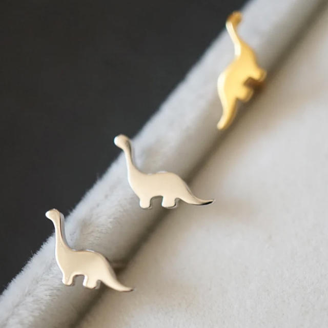 Funny dinosaur mini studs earrings