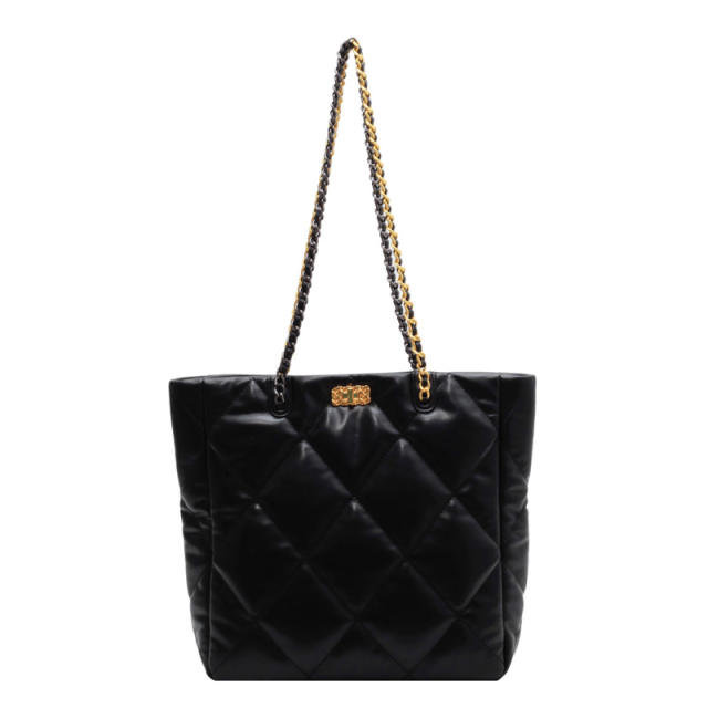 Large capacity quilted women tote bag