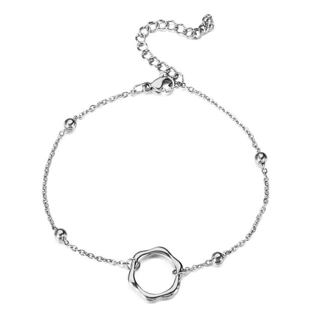 Korean fashion circle stainless steel bracelet