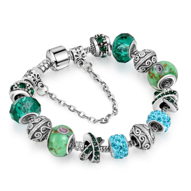 New design 4 color crystal beads diy bracelet