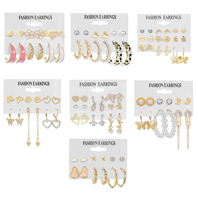 WISH hot sale easy match alloy earrings set