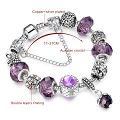 Amethyst crystal beads diy bracelet