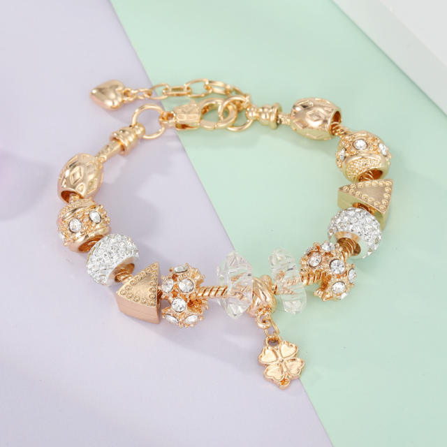 Classic light gold color diy bracelet