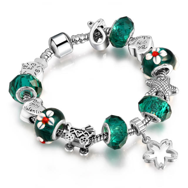 Fashionable color crystal beads diy bracelet