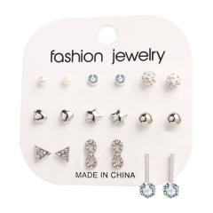 Creative concise arcylic butterfly earrings set