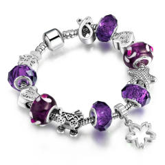 Fashionable color crystal beads diy bracelet