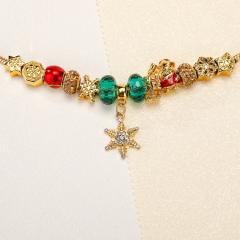 Color enamel christmas series diy bracelet