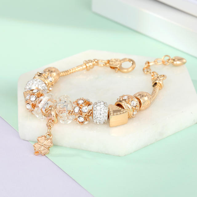 Classic light gold color diy bracelet