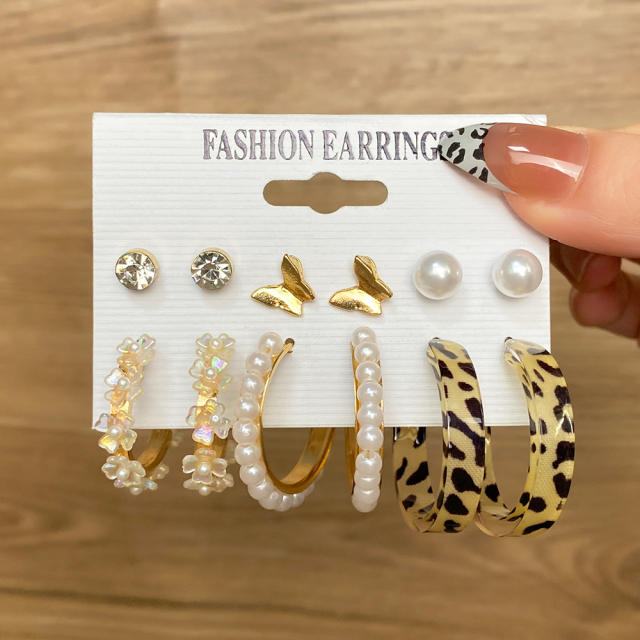 WISH hot sale easy match alloy earrings set