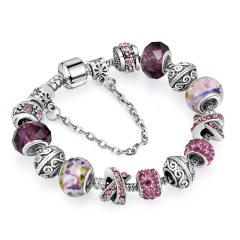New design 4 color crystal beads diy bracelet