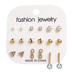 Creative concise arcylic butterfly earrings set