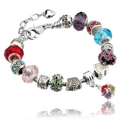 Handmade colorful crystal beads diy bracelet