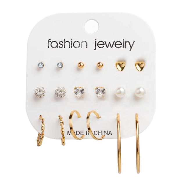 Creative concise arcylic butterfly earrings set