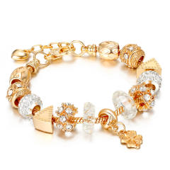 Classic light gold color diy bracelet