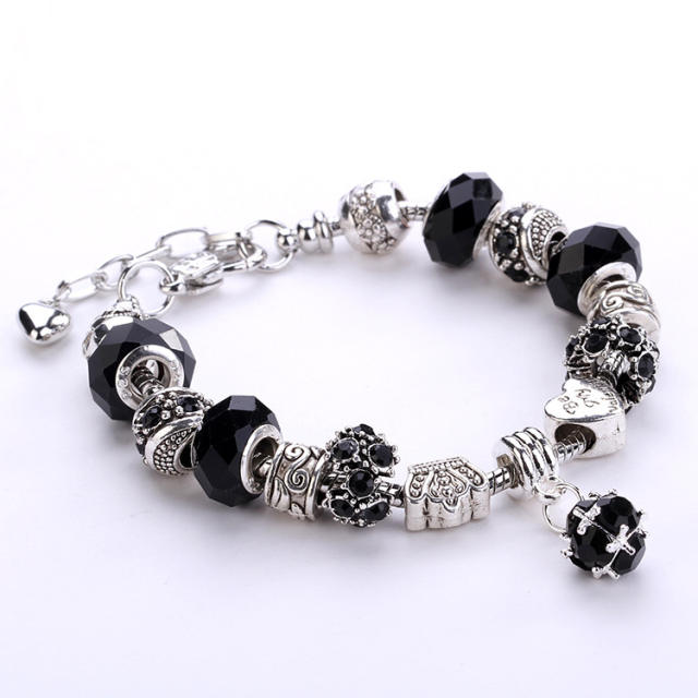 Handmade colorful crystal beads diy bracelet