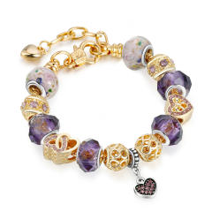 Amethyst crystal beads diy bracelet
